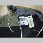 Bench Press zimná pánska bunda zateplená čierno-olivová s kapucňou